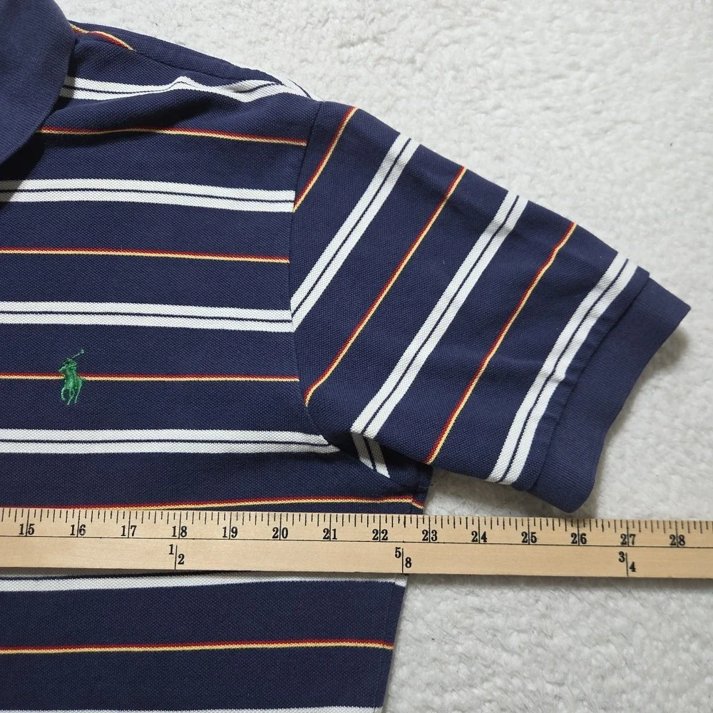 Vintage Polo Ralph Lauren Polo Shirt Mens Large Striped Short Sleeve Preppy
